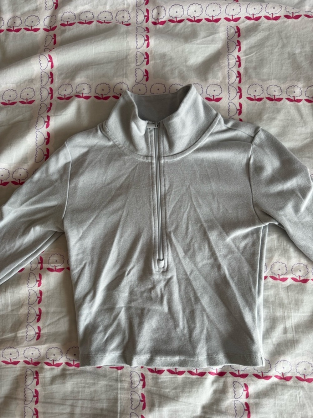 Sunday Best Light Blue Half-Zip Long Sleeve Top